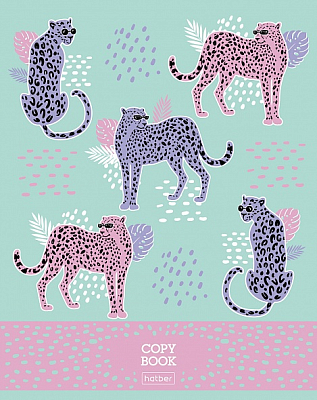 Тетрадь "Hatber", 48л, А5, клетка, на скобе, серия "Big Cats"