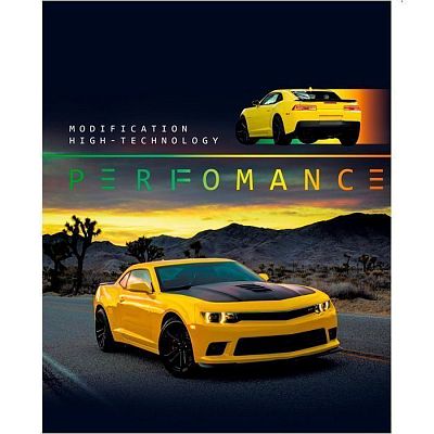 Тетрадь школьная "BG", 48л, А5, клетка, на скобе, серия "Auto Performance"