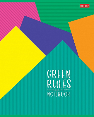 Тетрадь "Hatber", 96л, А5, линия, на скобе, серия "Green Rules"