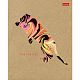 Тетрадь "Hatber", 96л, А5, клетка, крафт, на скобе, серия "Ebru Animals"