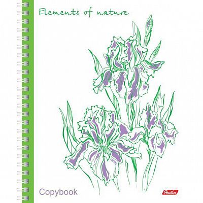 Тетрадь "Hatber", 96л, А5, клетка, на гребне, серия "Elements of Nature"