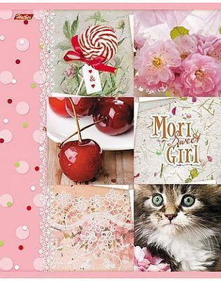 Тетрадь 48л А5ф клетка на скобе серия -Sweet mori girl-