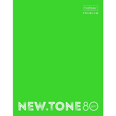 Тетрадь "Hatber Premium", 80л, А5, клетка, на 4-х кольцах, ламинация, серия "NewTone Neon - Лайм"