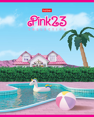 Тетрадь "Hatber", 48л, А5, клетка, на скобе, серия "Pink 23"
