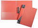 Папка пластиковая "Hatber", А4, 700мкм, корешок 17мм, металлический зажим, карман, серия "Standard - Красная"