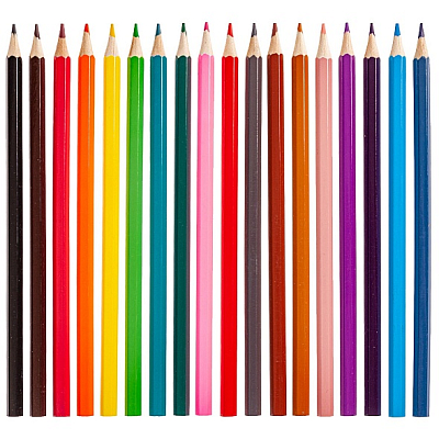 Карандаши "Hatber Eco", 18 цветов, серия "Приключения кота Пирожка", в картонной упаковке