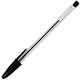 Ручка шариковая "Staff BP-01", 1мм, чёрная, прозрачный корпус