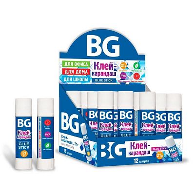 Клей-карандаш "BG", 21гр, PVA-основа