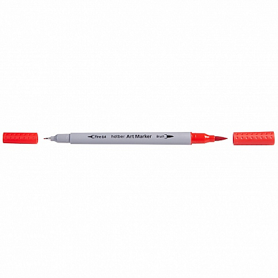 Набор артмаркеров двухсторонних "Hatber Terra Colora", 0,4мм/1-2мм, 24 цвета, кисть/линер, водная основа, 24шт в упаковке