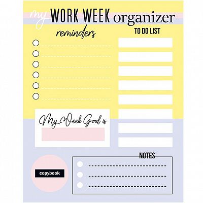 Тетрадь общая "BG", 48л, А5, клетка, на скобе, серия "Work Week"