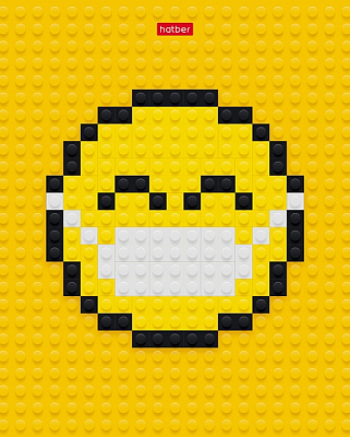 Тетрадь "Hatber", 48л, А5, клетка, на скобе, серия "Lego - Smile"