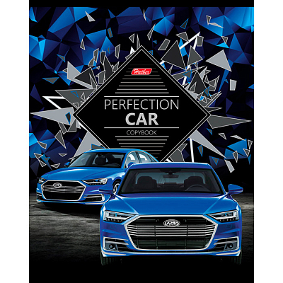 Тетрадь "Hatber", 48л, А5, клетка, 3D лак и фольга, ламинация, на скобе, серия "Perfection Car"
