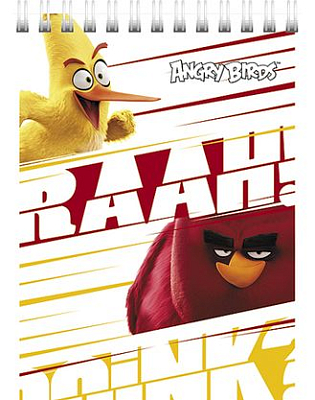 Блокнот "Hatber", 40л, А6, клетка, на гребне, серия "Angry Birds Movie №3"