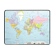 Настольное пластиковое покрытие "Durable", 53x40см, прямоугольное, серия "Карта мира"