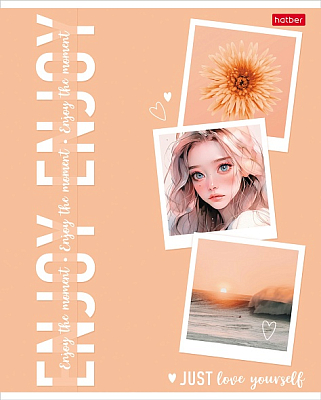 Тетрадь "Hatber", 48л, А5, клетка, ламинация "Soft-Touch", на скобе, серия "Прекрасные мгновения"