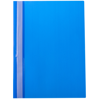 Папка-скоросшиватель пластиковая для документов "OfficeSpace", А4, 160мкм, прозрачный верх, синяя