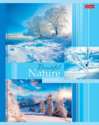 Тетрадь "Hatber", 48л, А5, клетка, на скобе, серия "Beautiful Nature"