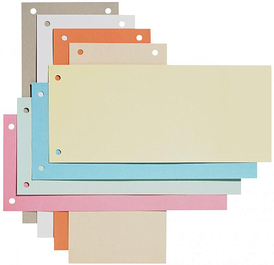 Набор картонных разделителей листов "Elba", 240x105мм, 190гр/м2, жёлтые, 100шт в плёнке