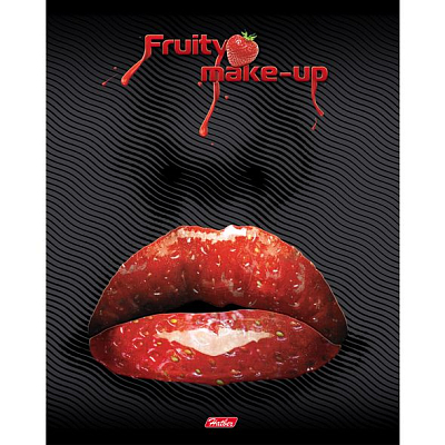 Тетрадь "Hatber", 80л, А5, клетка, 3D лак, ламинация, на скобе, серия "Fruity Make-Up"