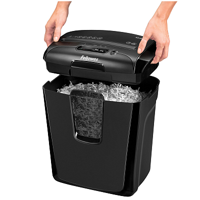 Уничтожитель документов "Fellowes Powershred M-8C", DIN P-3, 4х50мм, 8 листов, 15 литров