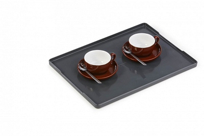 Поднос пластиковый для подачи кофе и чая "Durable Coffee Point Tray", 242х15х329мм, серая