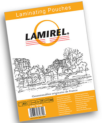 Плёнка для ламинирования "Lamirel", А5, 100мкм, 100шт в упаковке