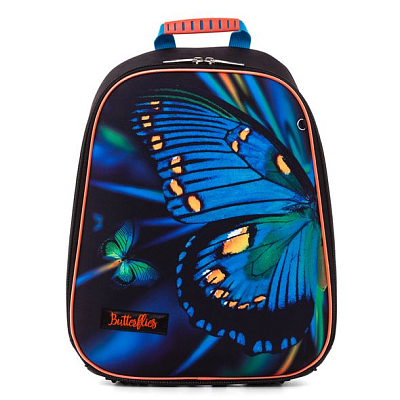 Рюкзак "Hatber", 37x29x17см, EVA-материал, 2 отделения, 1 карман, серия "Ergonomic Light - Butterfly"