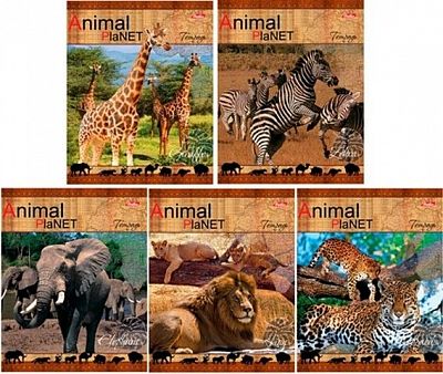 Тетрадь 48л А5ф ЛИНИЯ на скобе серия -Animal Planet-