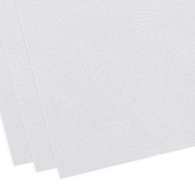 Обложки картонные для переплёта под кожу А4, 230гр/м2, белые "iBind" 100шт/уп.