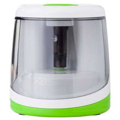 Точилка электрическая "Hatber EPS-9025", 1 отверстие, контейнер, автостоп, в пластиковом боксе