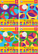 Набор цветного картона "BG", 5л, А4, гофрированный, в папке, серия "Яркие круги"