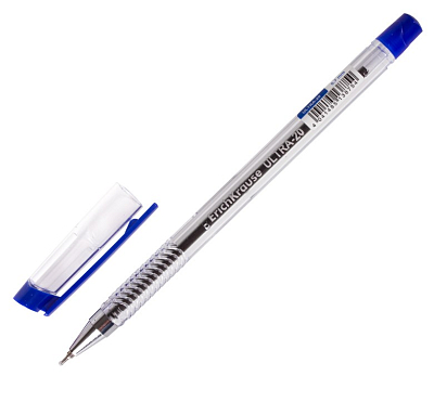 Ручка шариковая "Erich Krause Ultra-20", 0,7мм, синяя, чернила на масляной основе, прозрачный корпус
