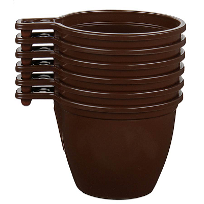 Чашка одноразовая кофейная, коричневая 180 мл, упакованы по 50шт