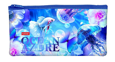 Пенал "Hatber", 205х110мм, мягкий, на молнии, серия "Аквамагия"