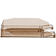 Лоток пластиковый горизонтальный для документов А4 "Стамм Эксперт", 340х255х63мм, тонированный, коричневый