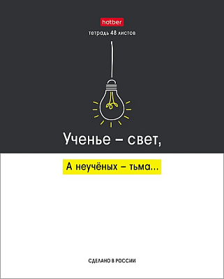 Тетрадь "Hatber", 48л, А5, клетка, на скобе, серия "Люблю школу"