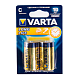 Батарейки "Varta Longlife Baby", LR14/C, 1.5V, 2 штуки в блистере