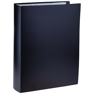 Папка пластиковая для документов "OfficeSpace", А4, 600мкм, 100 вкладышей, 30мм, чёрная