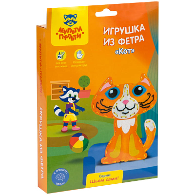 Игрушка из фетра "Мульти-Пульти", серия "Кот", в картонной упаковке