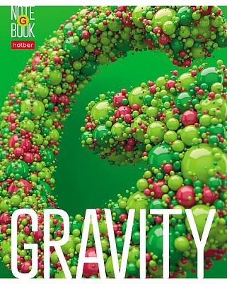 Тетрадь "Hatber", 96л, А5, клетка, лак, на скобе, серия "Gravity"