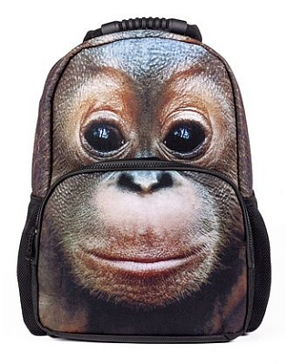 Рюкзак "Hatber HD", 43,5x30x11см, флис, 2 отделения, 2 кармана, серия "Trend Line - Orangutan"