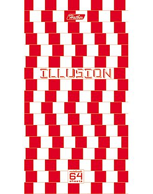 Блокнот "Hatber", 64л, А6, клетка, на клею, серия "Иллюзия"