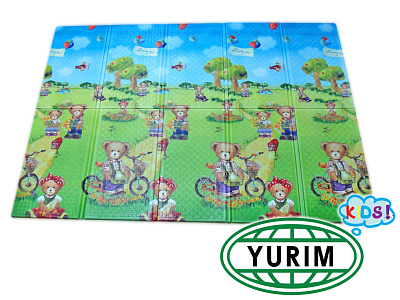 Детский коврик каремат "Yurim Kids", серия "Мишки", 2000х1400х8мм, складной