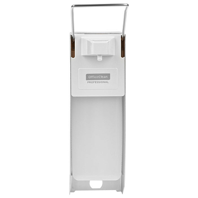 Диспенсер алюминиевый для жидкого мыла "OfficeClean Professional", 1л, локтевой привод, наливной, белый