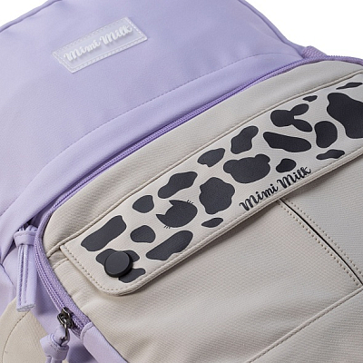 Рюкзак "Hatber", 41,5x30x17,5см, полиэстер, 1 отделение, 6 карманов, серия "Mimimilk: Bear - Сиреневый"