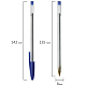 Ручка шариковая "Staff Basic BP-04", 1мм, синяя, прозрачный корпус