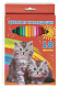 Карандаши "Hatber VK", 18 цветов, серия "Мои лучшие друзья", в картонной упаковке