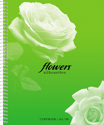 Тетрадь "Hatber Eco", 96л, А5, клетка, на гребне, серия "Цветы"