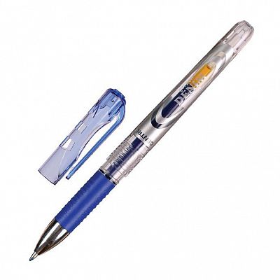 Ручка гелевая "Centrum" Denim 0,7мм, синяя в прозрачном корпусе с резиновыми вставками,12шт в упаков