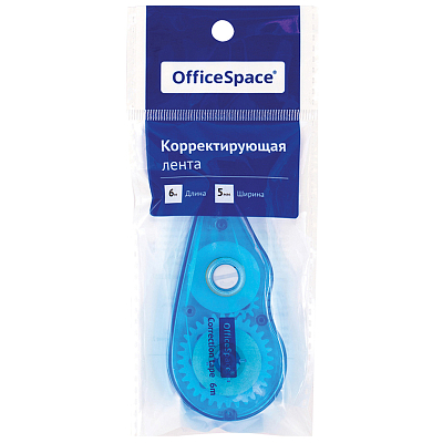 Корректирующая лента "OfficeSpace", 5мм, 6 метров, в пакете